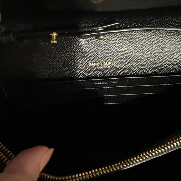 YSL Monogram Chain Wallet Black - Picture 5 of 11